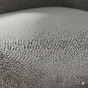 Detailed view of the soft-touch, breathable weave used on an upholstered home office desk chair.