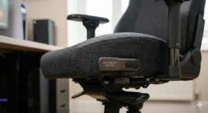 A stylish yet budget-friendly fabric gaming chair perfect for a secondary bedroom or student flat.