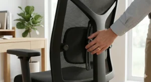 Padded, adjustable armrests for ergonomic comfort.