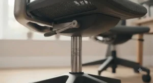 Side profile demonstrating the synchronised tilt function for a natural recline and movement.