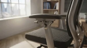 Professional home study setup featuring a comfortable big and tall office chair with a 200kg plus weight rating.