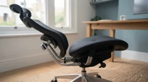 Premium, hard-wearing fabric upholstery on a robust office chair suited for daily commercial or home use.