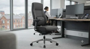 Commercial grade 24 hour heavy duty office chair designed for intensive use in UK call centres