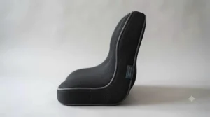 Side profile of the thick, ergonomic contouring designed to relieve pressure on the spine.