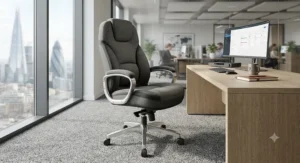 A modern bariatric computer chair suited for commercial offices, combining durability with sleek design.