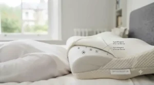 Hypoallergenic cervical pillow suitable for allergy sufferers in UK bedrooms.
